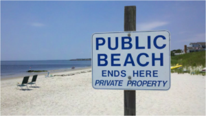 Private beach